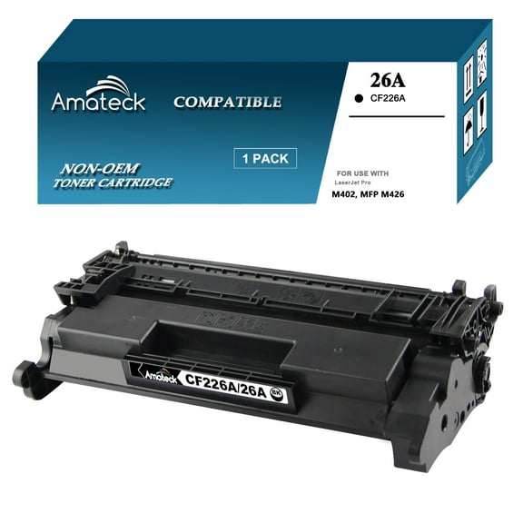 Amateck Compatible Toner Cartridge Replacement for CF226A (HP 26A) Black 1 Pack for LaserJet Pro M402n, M402d, M402dn, M402dw, LaserJet Pro MFP M426dw, MFP M426fdn, MFP M426fdw