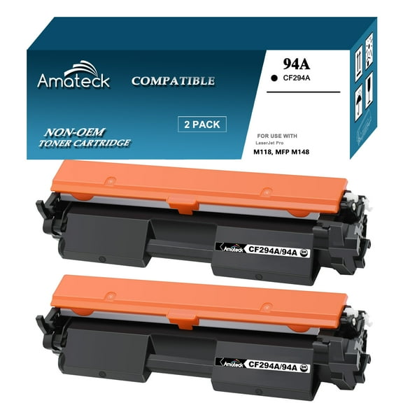 Amateck Compatible Toner Cartridge Replacement for CF294A (HP 94A) Black 2 Pack for LaserJet Pro M118dw, LaserJet Pro MFP M148dw, LaserJet Pro MFP M148fdw