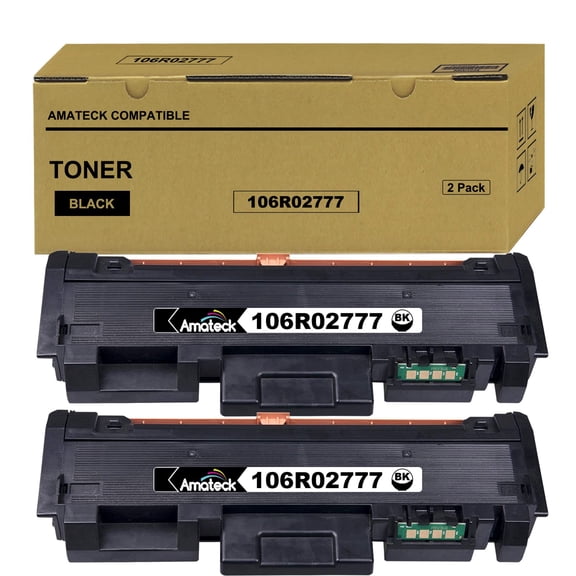Amateck Compatible Toner Cartridge Replacement for Xerox 106R02777 Black 2 Pack for Phaser 3260, Phaser 3260 /DNI, Phaser 3260/DI, WorkCentre 3215/NI, WorkCentre 3225/DNI