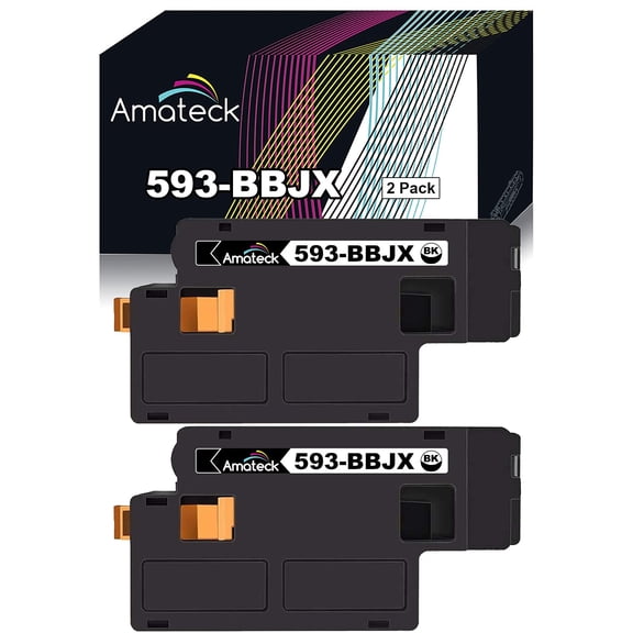Amateck Compatible Toner Cartridge Replacement for Dell 593 BBJX Black 2 Pack for E525w