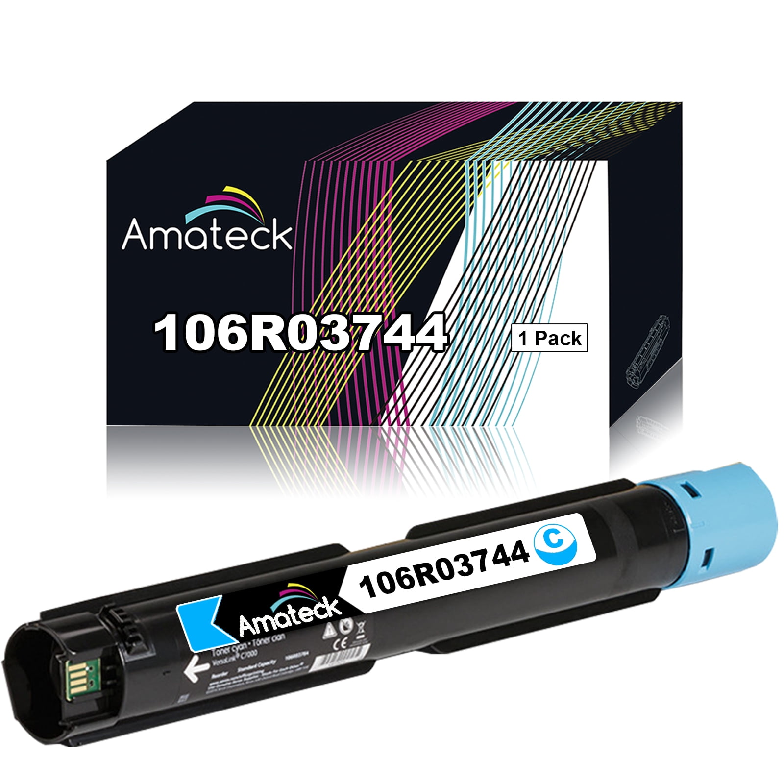 Remanufactured Cyan Toner Cartridge For Xerox VersaLink C7020/C7025/C7030 - 9,800 Page Yield (106R03744)