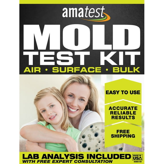 Amatest DIY Mold Test Kit (3 test methods), Includes Lab Analysis Fee, Prepaid Freight Envelope and Expert Consultation