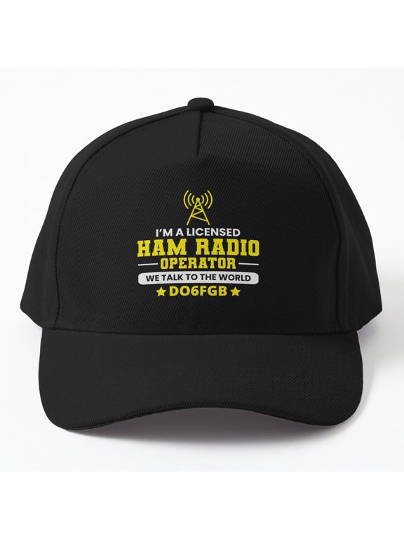 Amateur Ham Radio Grandpa Baseball Hat, Dad Operator Hobby Quote Gift Cap, Classic Dad Gift Design