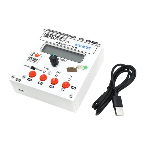 Amateur Radio Display Keyer Controller with Knob Guided Access
