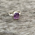 thumbnail image 1 of Anika Jewellers Band Purple Amethyst Engagement Rings 925 Sterling, Sterling Silver, 1 of 2