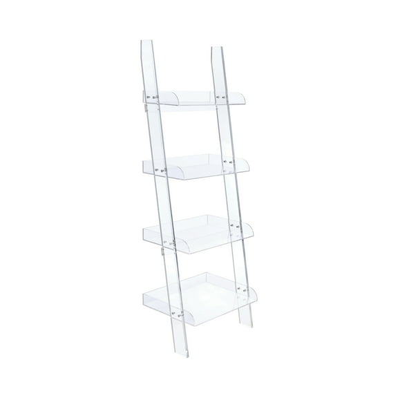 Amaturo 4-shelf Ladder Bookcase Clear
