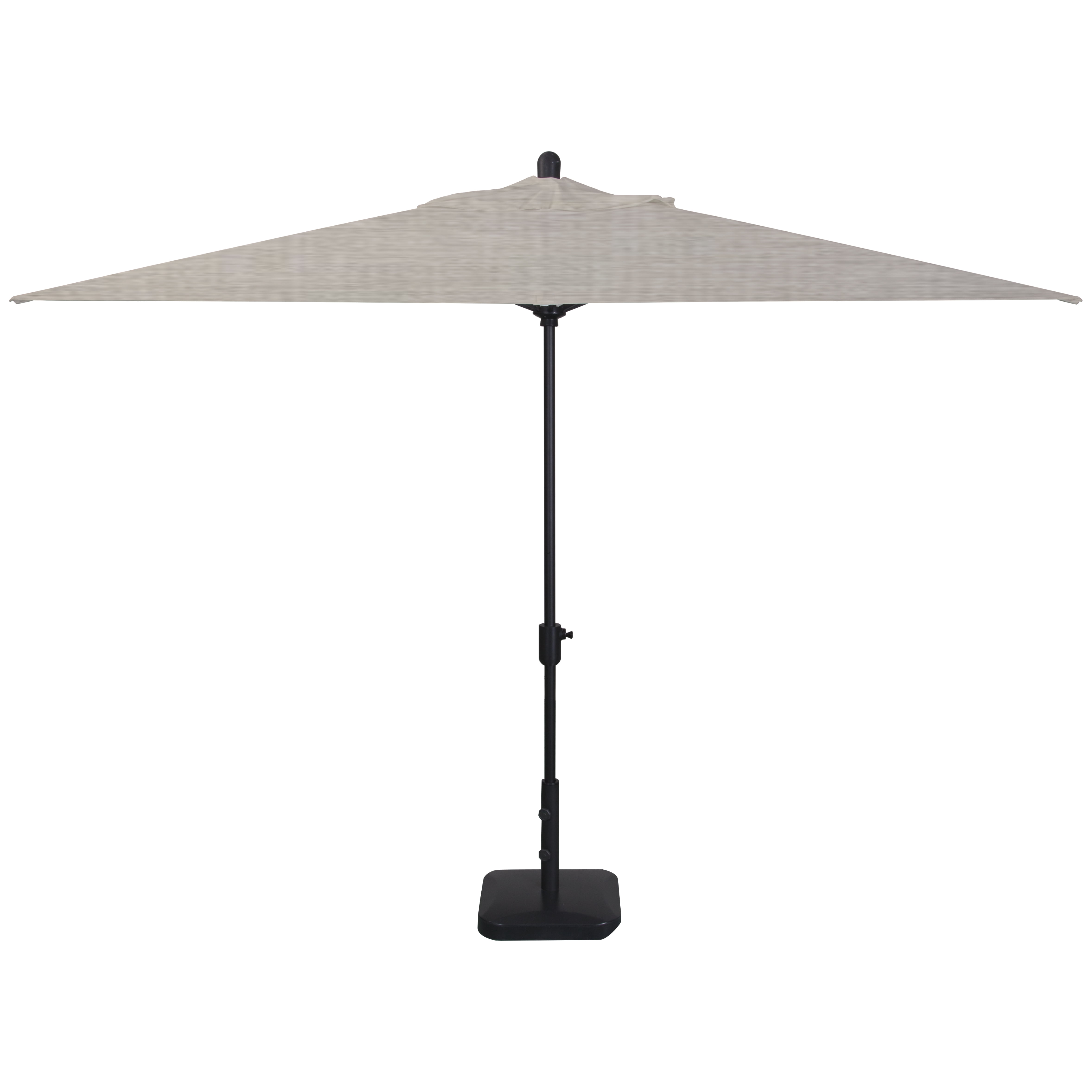 Amauri Outdoor Living - Laguna Cove 10' x 6.5' Rect Auto TiltMarket Umbrella, Black Sapphire Frame, Sunbrella Cast Silver Shade