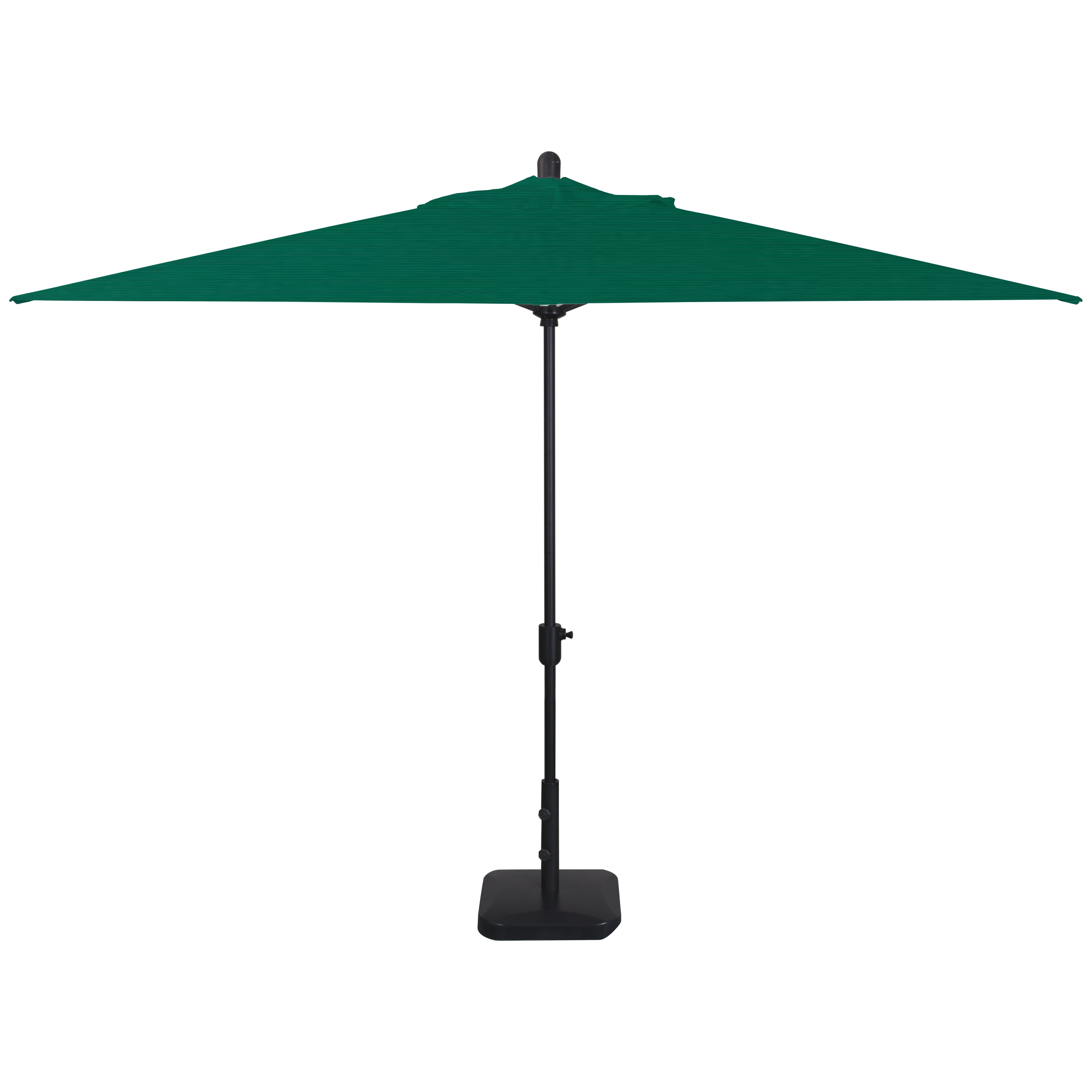 Amauri Outdoor Living - Laguna Cove 10' x 6.5' Rect Auto TiltMarket Umbrella, Black Sapphire Frame, Sunbrella Forest Green Shade