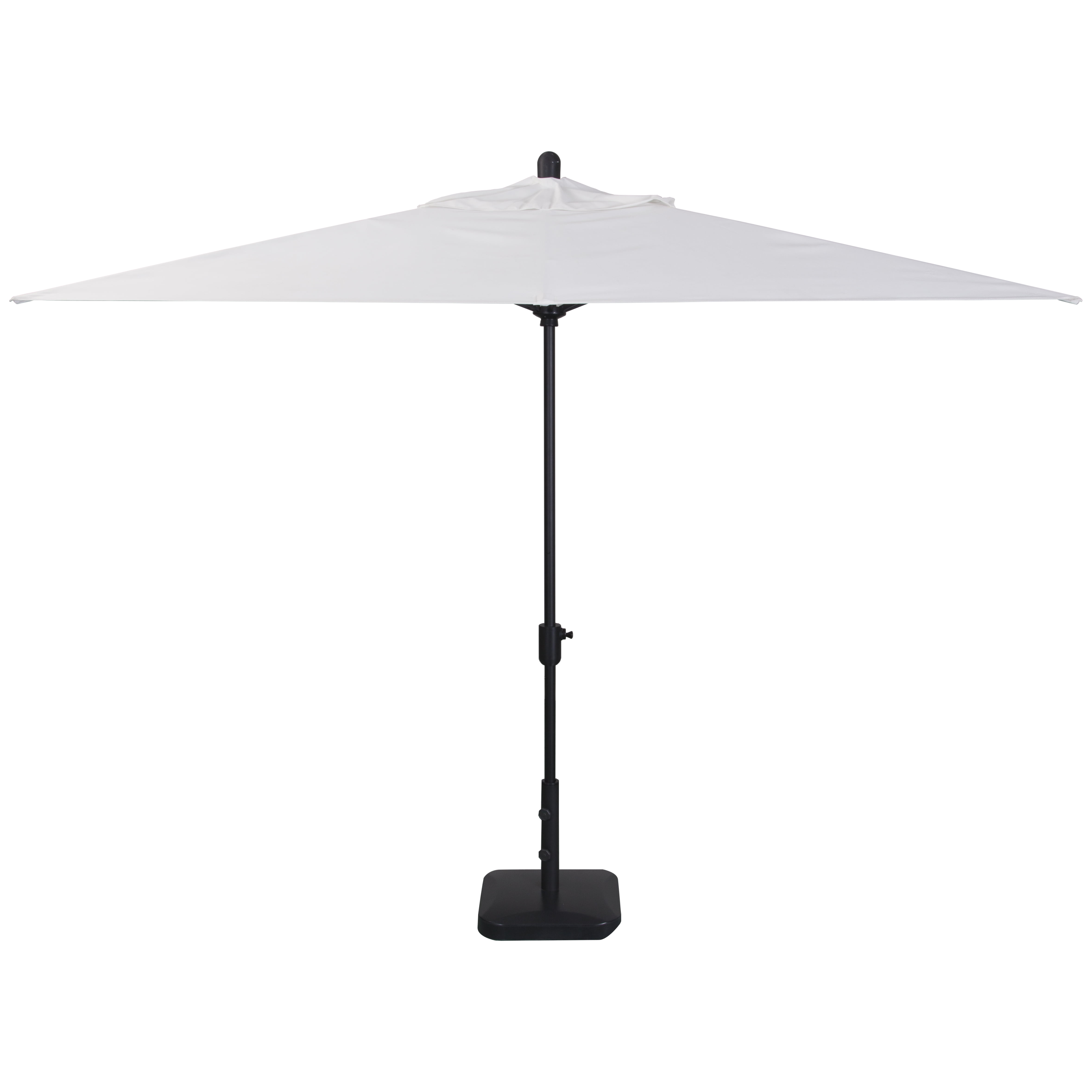 Amauri Outdoor Living - Laguna Cove 10' x 6.5' Rect Auto TiltMarket Umbrella, Black Sapphire Frame, Sunbrella Natural Shade