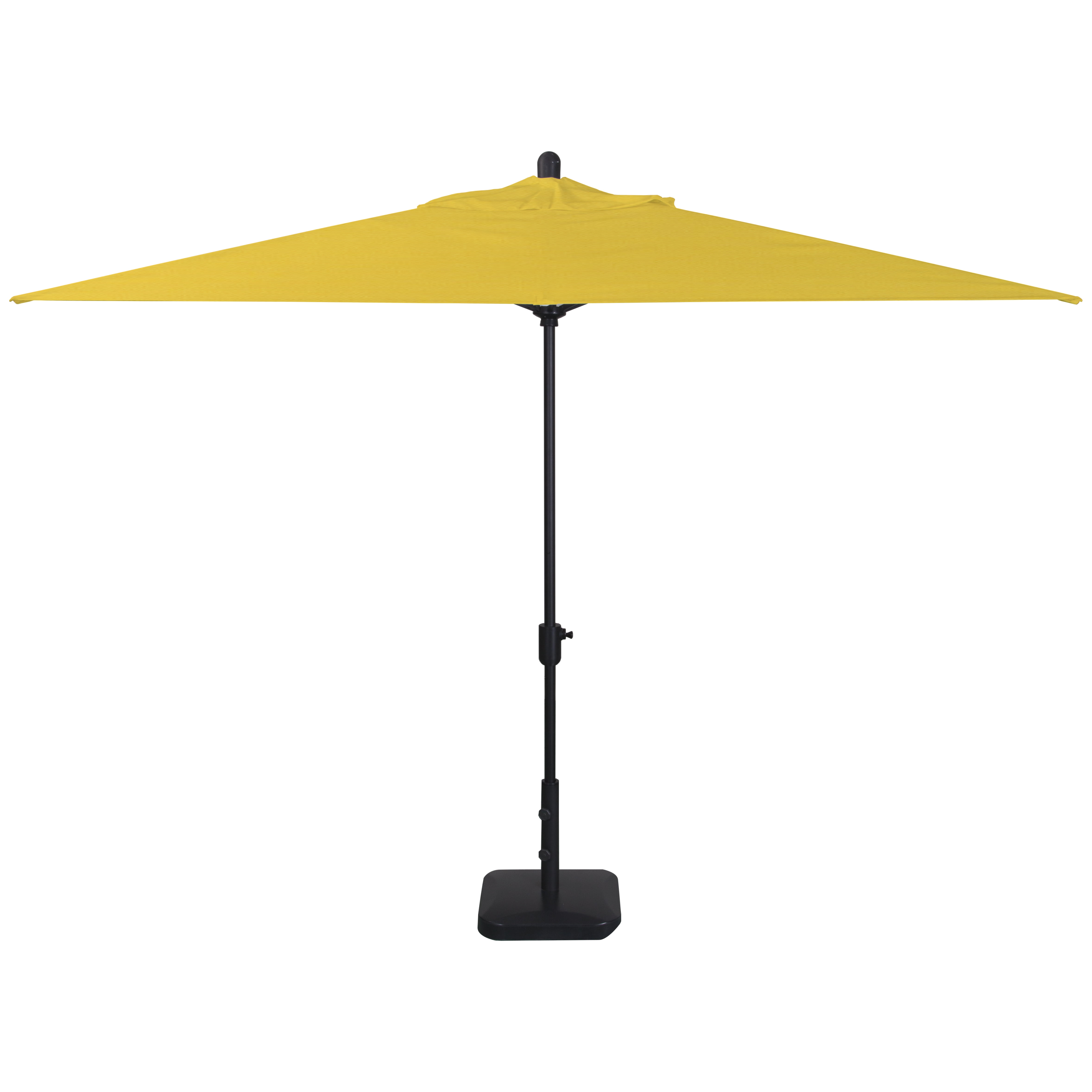 Amauri Outdoor Living - Laguna Cove 10' x 6.5' Rect Auto TiltMarket Umbrella, Black Sapphire Frame, Sunbrella Sunflower Yellow Shade