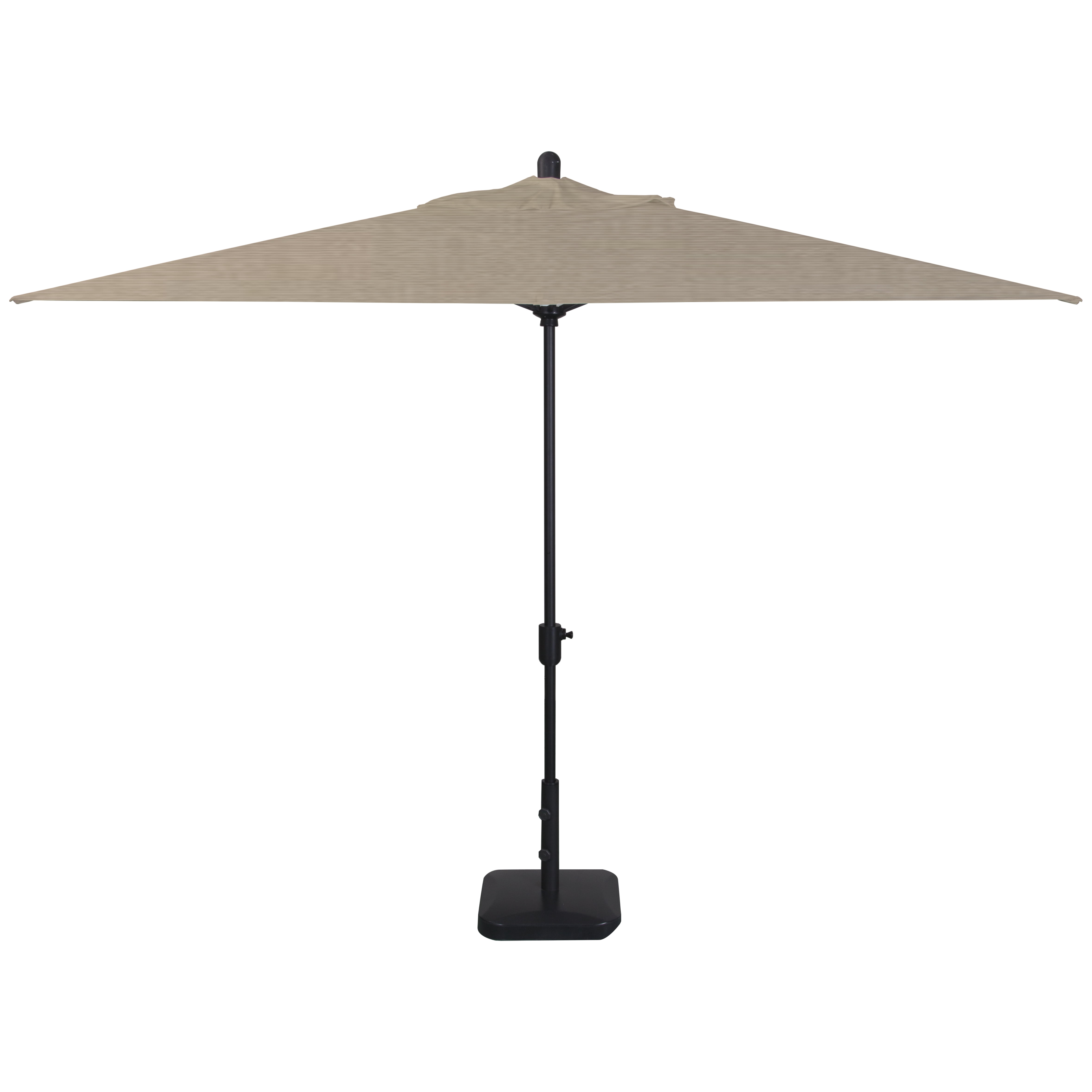 Amauri Outdoor Living - Laguna Cove 10' x 6.5' Rect Auto TiltMarket Umbrella, Black Sapphire Frame, Sunbrella Taupe Shade