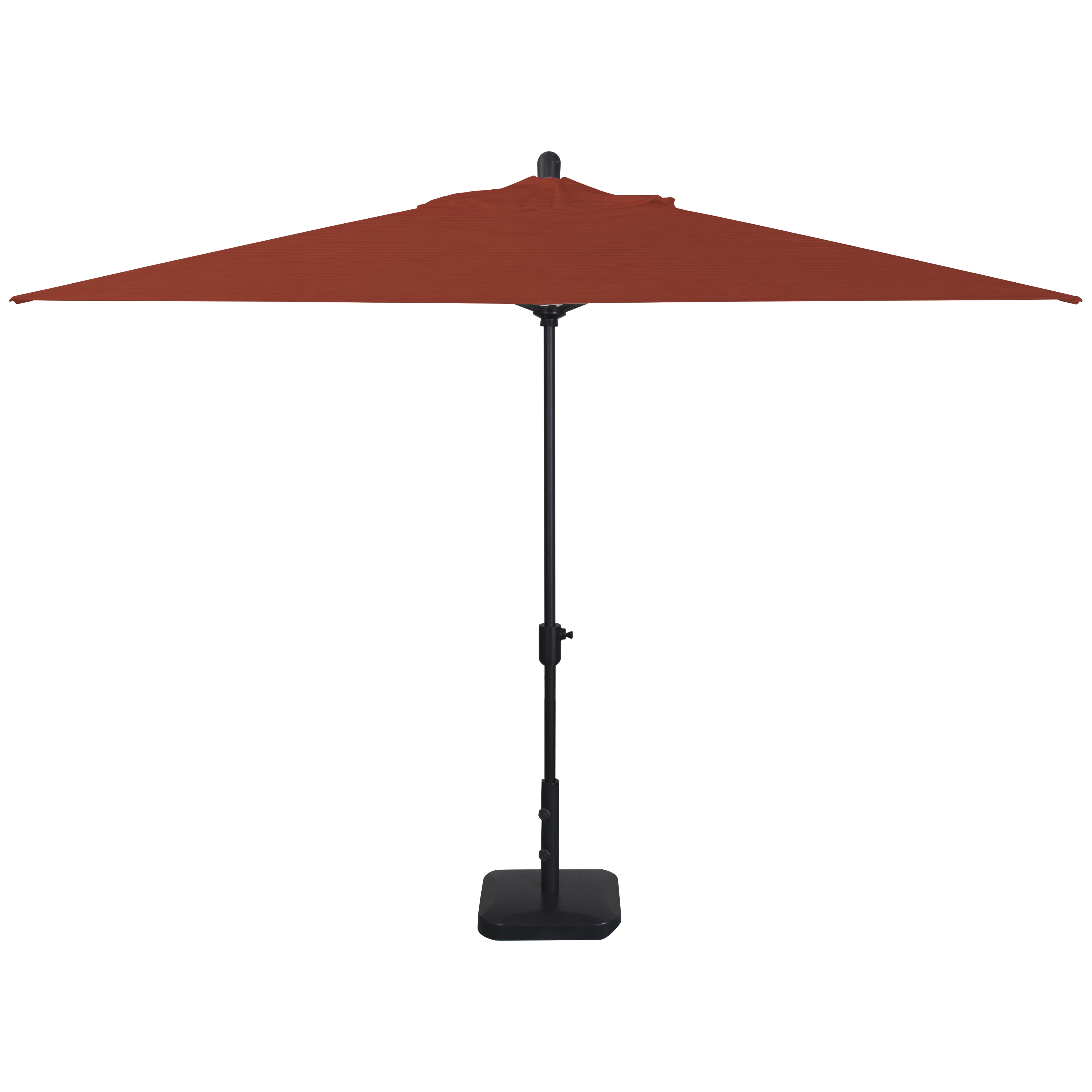 Amauri Outdoor Living - Laguna Cove 10' x 6.5' Rect Auto TiltMarket Umbrella, Black Sapphire Frame, Sunbrella Terracotta Shade