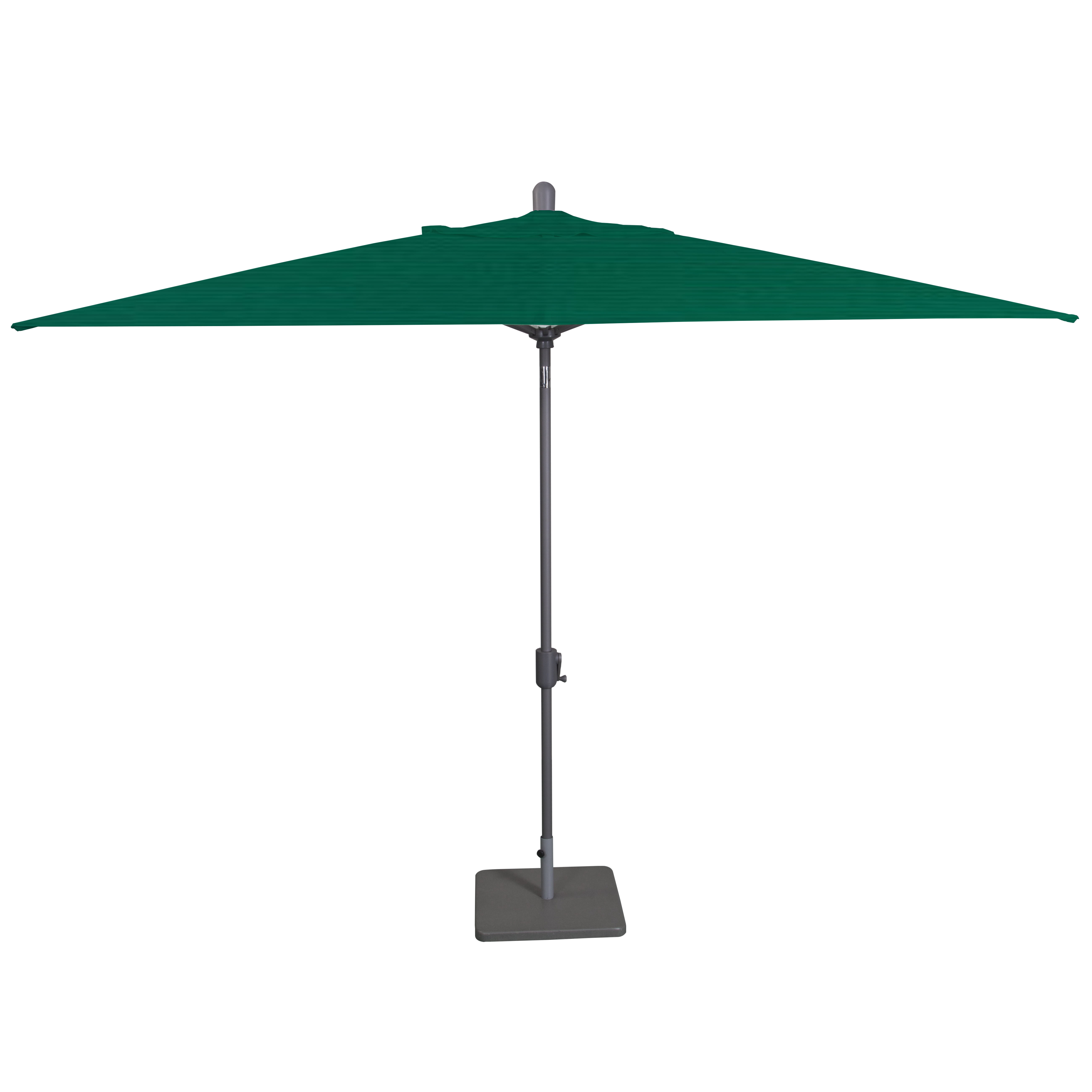 Amauri Outdoor Living - Laguna Cove 10' x 6.5' Rect Auto TiltMarket Umbrella, Starring Grey Frame, Sunbrella Forest Green Shade