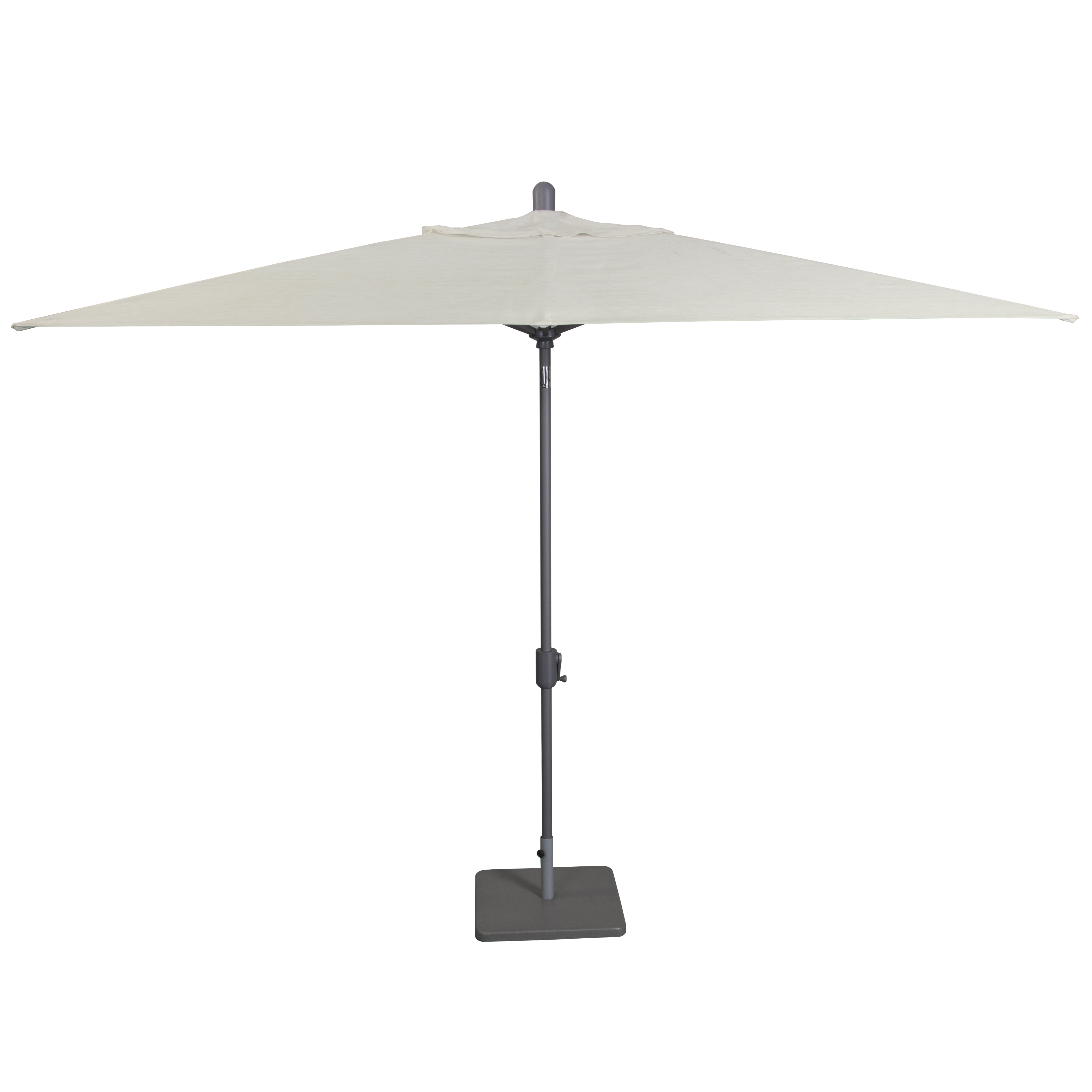 Amauri Outdoor Living - Laguna Cove 10' x 6.5' Rect Auto TiltMarket Umbrella, Starring Grey Frame, Sunbrella Natural Shade