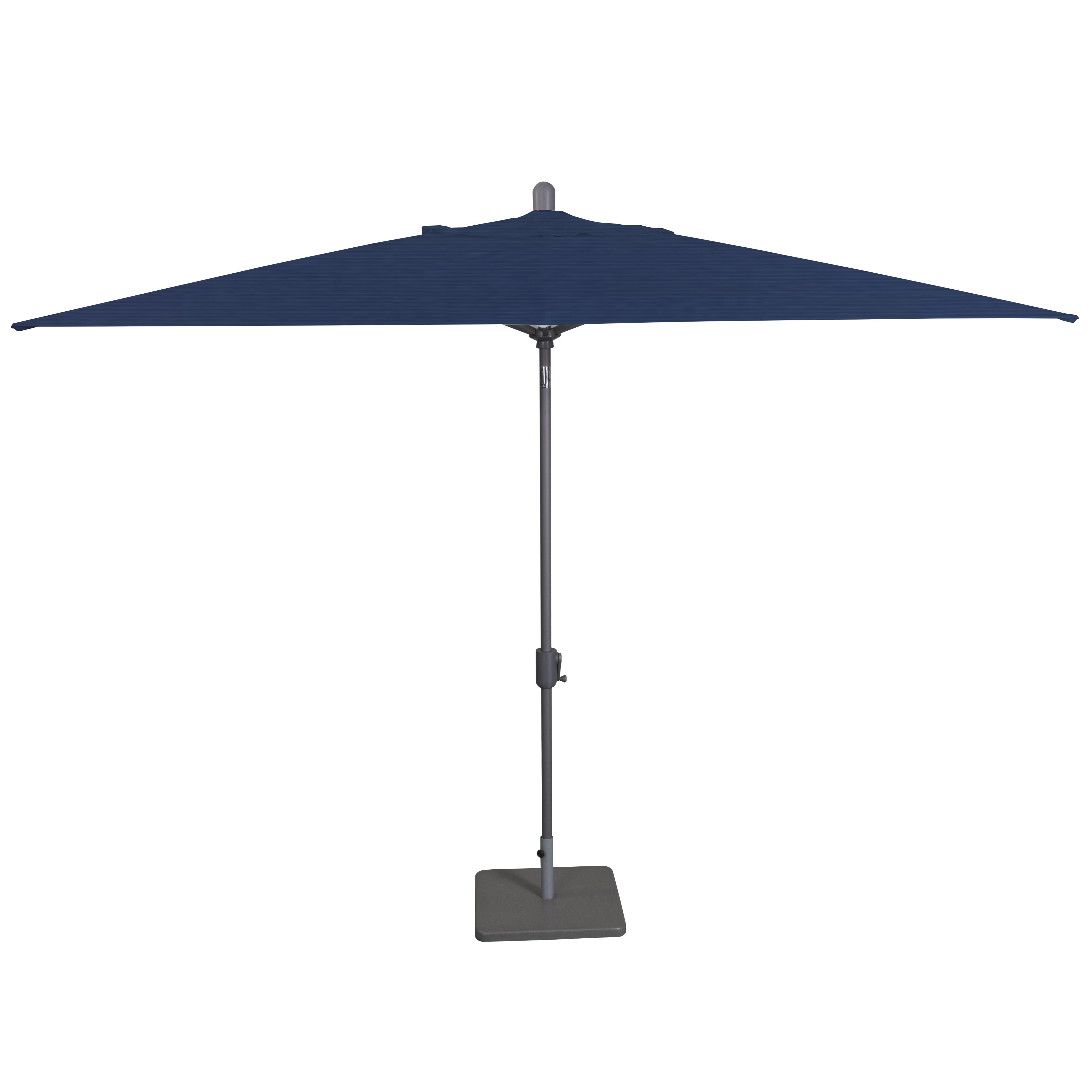 Amauri Outdoor Living - Laguna Cove 10' x 6.5' Rect Auto TiltMarket Umbrella, Starring Grey Frame, Sunbrella Navy Shade