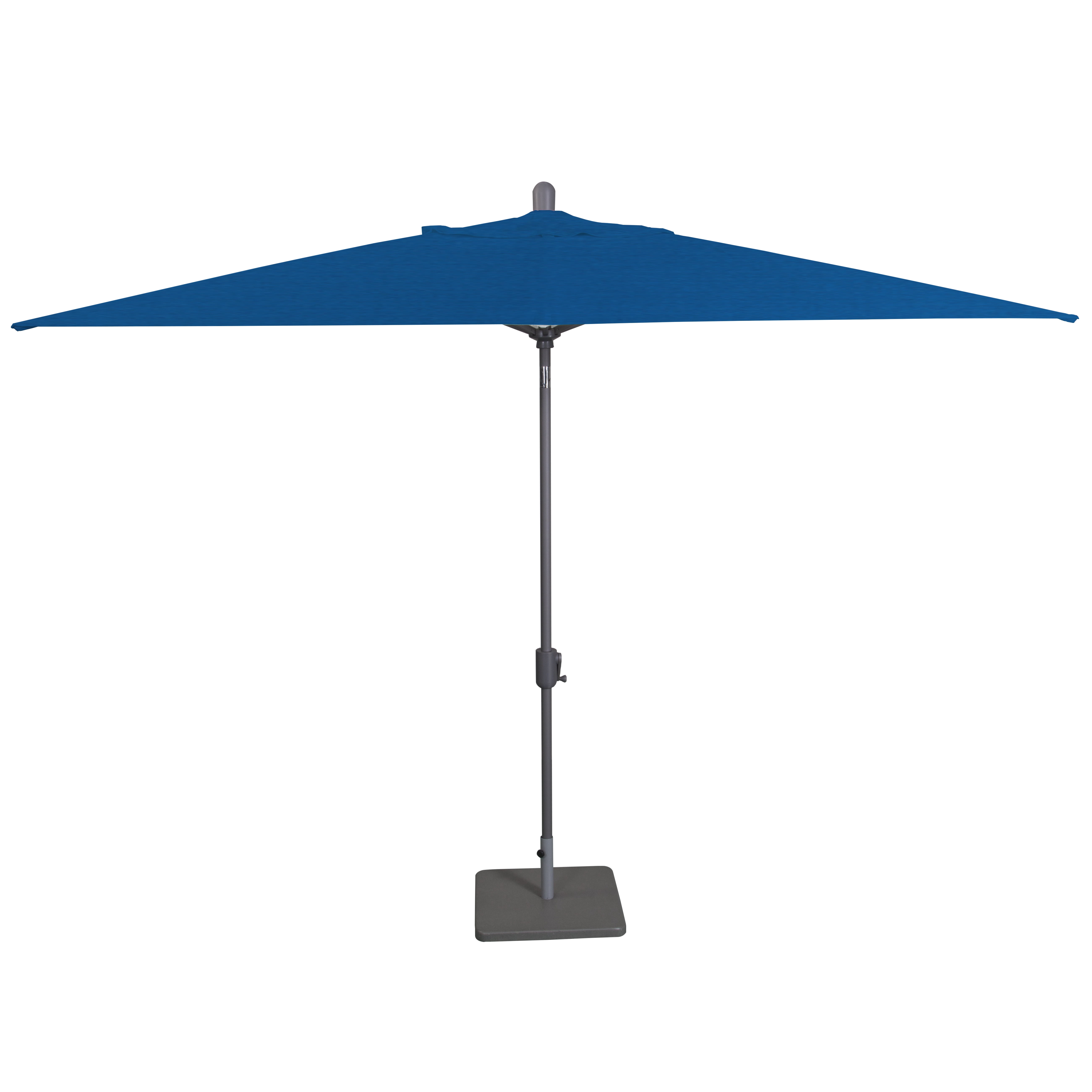 Amauri Outdoor Living - Laguna Cove 10' x 6.5' Rect Auto TiltMarket Umbrella, Starring Grey Frame, Sunbrella Pacific Blue Shade
