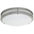 thumbnail image 1 of 14" LED flush mount fixture.Die-Form-Cold-Rolled Steel housing. Plastic white diffuser. Dimmable. Damp location, 1 of 3