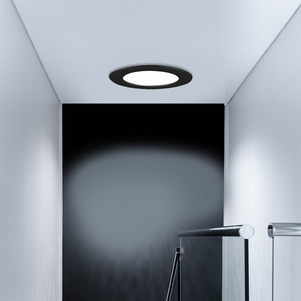 6-Inch Black LED Recessed Lighting Kit for Indoor/Outdoor Use