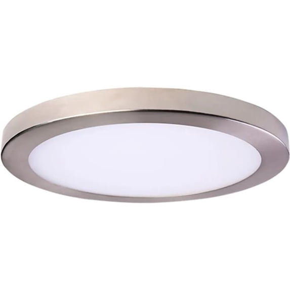 Amax Lighting 5CCT-SM15DL-BN 15 in. 40W 120V LED Platter Light - 2400 Lumens, Brush Nickel