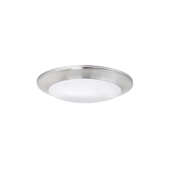 Amax Lighting LED-SM6DL-BN 6 in. Dimmable LED Disc Light with Wet Location - Brush Nickel & White Opal Diffuser - 3000K
