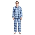 thumbnail image 1 of Amaxer Men's 100% Cotton Flannel Pajama Set - Long Sleeve Button-Up Top & Elastic Waist Pants, Cozy Winter Warm Sleepwear, Plaid PJ Outfit Gift, 1 of 6