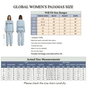 Amaxer Mens Yarn Cotton Notch Collar Pajama Set, Long Sleeve & Long Pants, Lightweight Breathable Loungewear, S-XXL