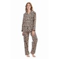 thumbnail image 1 of Amaxer Womens Cotton Cozy Flannel Pajama Set - Long Sleeve Button-Up Top with Elastic Waist Pants, Warm & Soft Sleepwear, 1 of 6