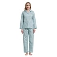 thumbnail image 1 of Amaxer Women's Pure Cotton Long Sleeve Notch Collar Pajama Set - Breathable Lightweight Sleepwear , Soft Loungewear for Spring and Summer & Comfort, 1 of 6