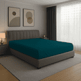 thumbnail image 1 of Amay 100% Organic Cotton Full Fitted Sheet - 500 Thread Count (54"x75") - Ultra Soft, Cooling & Breathable Bed Sheet - Durable Long-Lasting Fabric - (Teal, 1 Piece), 1 of 7