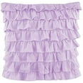 thumbnail image 1 of Amay 2-PC Ultra Soft Multi Ruffle Pillow sham 800 Thread Count Organic Cotton Lavender Solid King 20''x 40'', 1 of 6