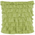 thumbnail image 1 of Amay 2-PC Ultra Soft Multi Ruffle Pillow sham 800 Thread Count Organic Cotton Sage Green Solid, European 26''x26'', 1 of 6