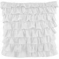 thumbnail image 1 of Amay 2-PC Ultra Soft Multi Ruffle Pillow sham 800 Thread Count Organic Cotton White Solid, Continental Square 31'' x 31'', 1 of 6