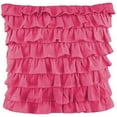 thumbnail image 1 of Amay 2PC Multi Ruffle Pillow Sham 800 Thread Organic Cotton Hot Pink Solid Toddler Size 16 Inch x 20 Inch, 1 of 6