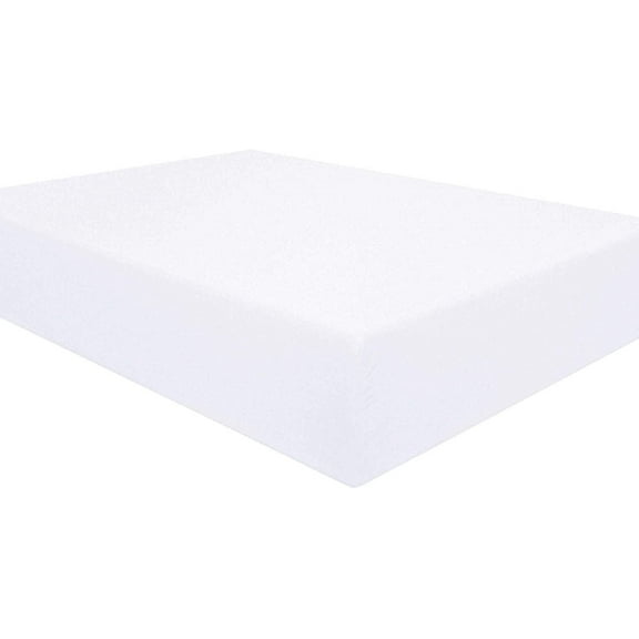 Amay 800 TC 100% Organic Cotton Olympic Queen Size 1Pc Fitted Sheet ( 66X80 ) Fits Mattress Upto 8-10 inches, White solid