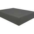 thumbnail image 1 of Amay 800 TC 100% Organic Cotton Split King Size 2Pc Fitted Sheet ( 39X80 ) Fits Mattress Upto 8-10 inches, Dark Grey Solid, 1 of 6
