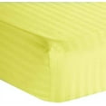 thumbnail image 1 of Amay 800 TC Organic Cotton Grand King/Super King Size Fitted Sheet ( 80X98 ) Fits Mattress Upto 27 inches Yellow Stripe, 1 of 6