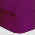 thumbnail image 1 of Amay 800 Thread Count 100% Organic Cotton California King Size Fitted Sheet ( 72X84 ) Fits Mattress Upto 21 inches Wine Stripe, 1 of 6