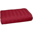 thumbnail image 1 of Amay 800 Thread Count 100% Organic Cotton Emperor Size 1PC Flat Sheet ( 110x125 ) Burgundy Striped, 1 of 5