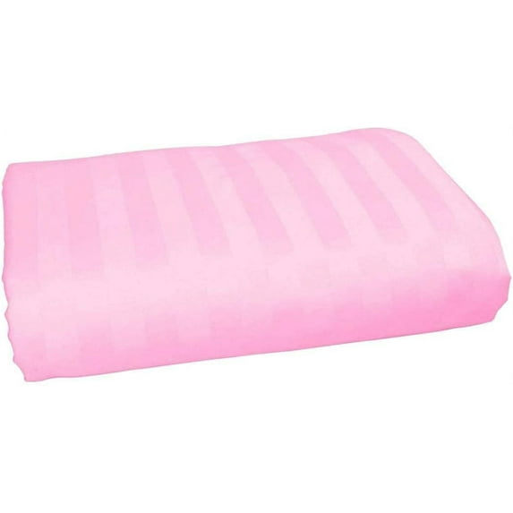 Amay 800 Thread Count 100% Organic Cotton Emperor Size 1PC Flat Sheet ( 110x125 ) Pink Striped