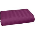 thumbnail image 1 of Amay 800 Thread Count 100% Organic Cotton Full Size 1PC Flat Sheet (81x96 ) Wine Striped, 1 of 5
