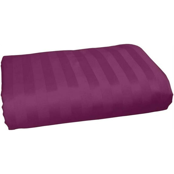 Amay 800 Thread Count 100% Organic Cotton Full Size 1PC Flat Sheet (81x96 ) Wine Striped