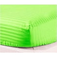 thumbnail image 1 of Amay 800 TC Organic Cotton Full Size Fitted Sheet ( 54X75 ) Fits Mattress Upto 27 inches Parrot Green Stripe, 1 of 6
