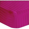 thumbnail image 1 of Amay 800TC Organic Cotton Queen Size Fitted Sheet ( 60X80 ) Fits Mattress Upto 10-12 inches Hot Pink Stripe, 1 of 6