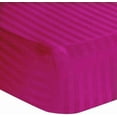 thumbnail image 1 of Amay 800 Thread Count 100% Organic Cotton Queen Size Fitted Sheet ( 60X80 ) Fits Mattress Upto 21 inches Hot Pink Stripe, 1 of 6
