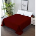 thumbnail image 1 of Amay 800 Thread Count 100% Organic Cotton RV King Size 1PC Flat Sheet (102x108) Burgundy Solid, 1 of 6