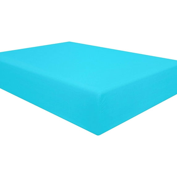 Amay 800 Thread Count 100% Organic Cotton RV King Size Fitted Sheet ( 72X75 )Fits Mattress Upto 24- 26 inches Deep Pocket, Turquoise Solid