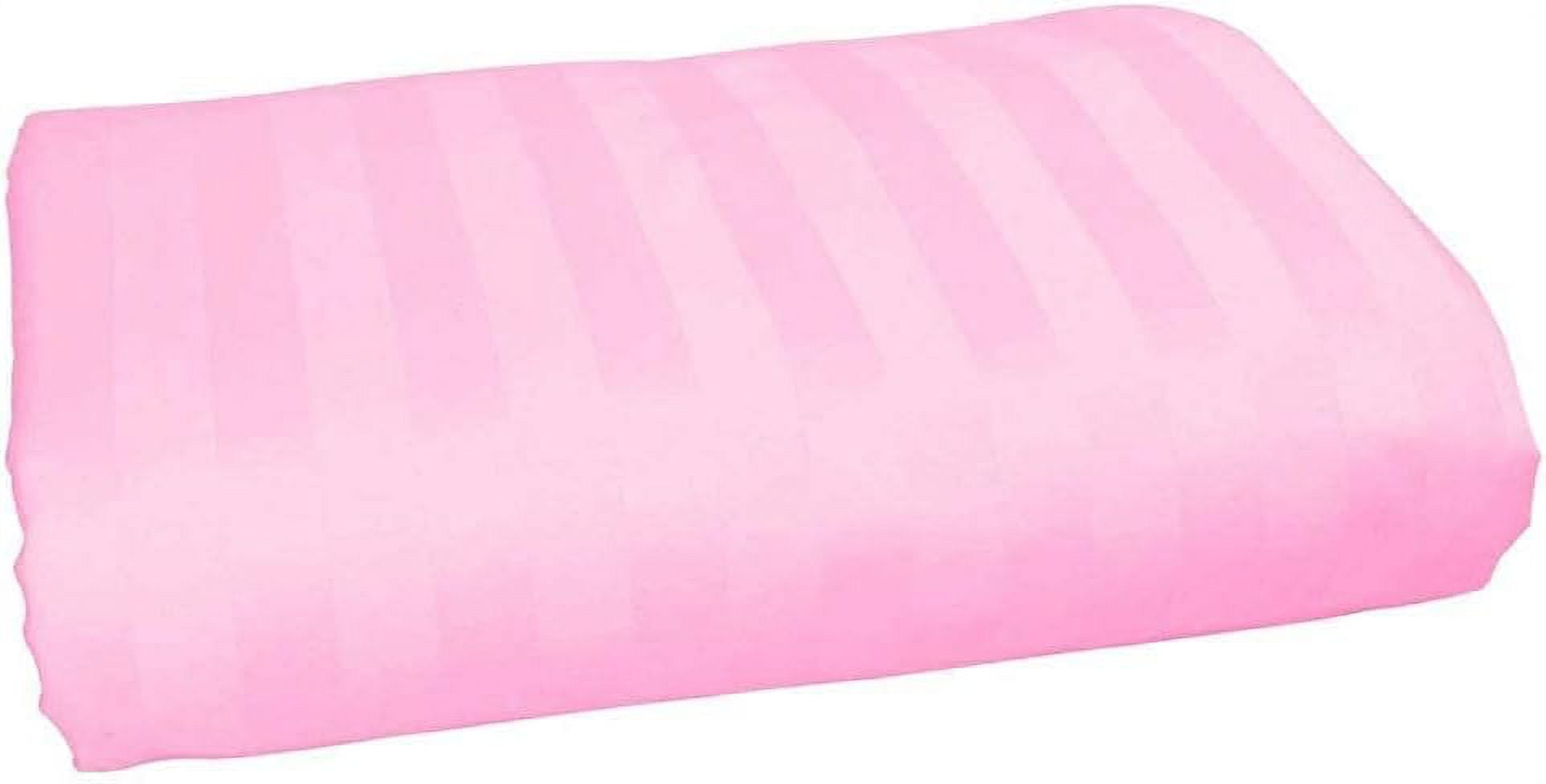 Amay 800 실수 100% 유기농 면 짧은 퀸 사이즈 1PC 플랫 시트(90x102) 핑크 스트라이프