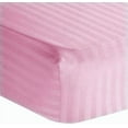 thumbnail image 1 of Amay 800TC 100% Organic Cotton 1-PC Fitted Sheet Twin Size( 39X75 ) Fits Mattress Upto 8-10 inches, Pink Stripe, 1 of 6