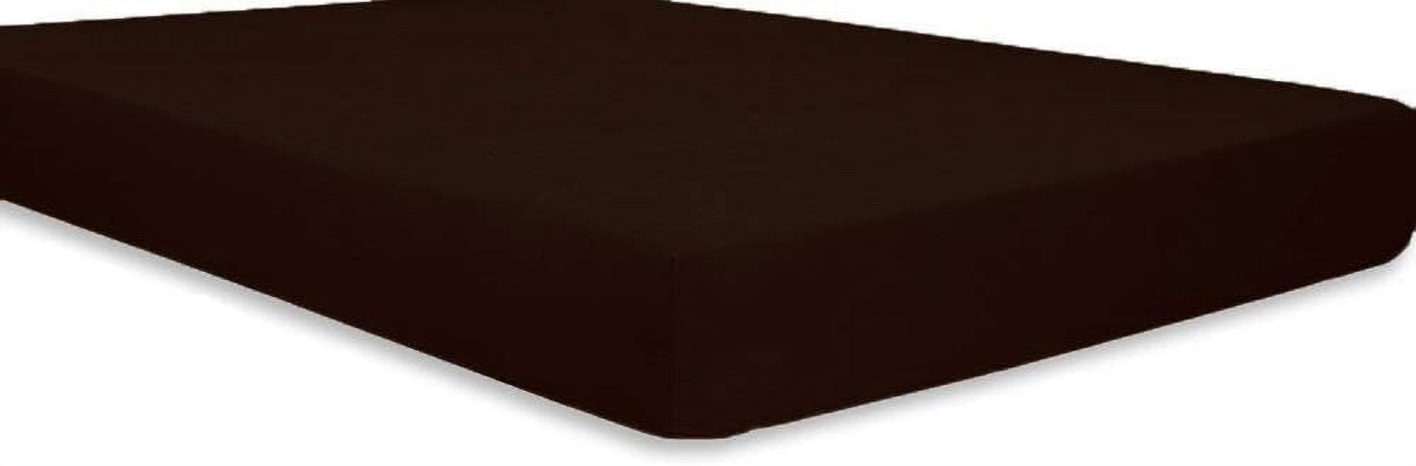 Amay 800TC 유기농 면 황제 사이즈 장착 시트(84X84) 최대 10-12인치 매트리스에 적합, 초콜렛 고체