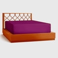 thumbnail image 1 of Amay 800TC Organic Cotton King Size Fitted Sheet ( 76X80 ) Fits Mattress Upto 10-12 inches, Wine Solid, 1 of 6